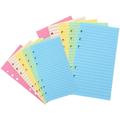 2 Books Notebook Pages A5 Inserts Loose Leaf Paper Notebooks Replace Colored Lined Loose-leaf