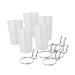 simhoa 5 Pieces Pegboard Cups with s Pegboard Bins with Hooks Pegboard Hooks Accessories Durable Organizer Baskets Clear