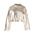 Fringed Leather Cropped Jacket - Natural - Forte Forte Jackets