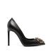 Mirror Snake Leather Pumps - Black - Roberto Cavalli Heels