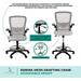 SPBOOMlife Serena Ergonomic Mesh Drafting Chair - Adjustable Breathable Mesh Lumbar Support Ergonomic and Height Adjustable Flip-Top Office Chair with Foot Ring and Productivity - Blue
