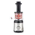 H.Koenig GSX10 Compact'One Entsafter Slow Juicer / 0,75 L/Saft- und Tresterbehälter/Edelstahlgehäuse, 150 W, Silber