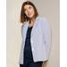 Draper's & Damon's Women's Seersucker Stripe Blazer - White - 1X - Womens