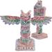 2 Pcs Vintage Decor Ornament Garden Retro Statue Tiki Ornaments Tribal Symbol Decoration Adornment Decorations Emblems