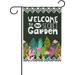 YCHII Life Welcome to My Secret Garden Floral Decorative Garden Yard Flag Banner for Outside House Flower Pot Double Side Print Polyester