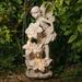 Ovewios Angel Garden Statue AIF4 Outdoor Solar Powered Resin Garden Sculptures Fairy Angel Statues Waterproof LED Lights Yard Art Decorations for Outside Patio Lawn Ornament Garden Gifts