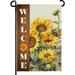 YCHII Fall Garden Flags Autumn Summer Welome Printging Yard Flag Sunflowers Full Boom Pattern Garden Flags for Outside Double Side Spring Burlap Garden Flags Decor Standard