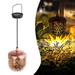 Hanging Solar Lanterns Pine Cone LED Solar Lantern Waterproof Metal Retro Lights Outdoor Garden Lights for Patio Pathway Decor