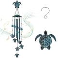 LESES Wind Chimes Sea AIF4 Turtle Wind Chime for with 4 Aluminum Tubes Windchimes Outdoors Clearance Home Garden Patio Decor Memorial Wind Chimes for Mom Grandma Unique Birthday Festival Gifts