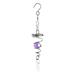 Blasgw Glass Ball Jewelry Stainless Steel Rotating Wind Chime Crystal Pendant Purple