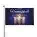 Happy Hanukkah Jewish Chanukah Holiday Garden Flags 3 x 5 Foot Polyester Flag Double Sided Banner with Metal Grommets for Yard Home Decoration Patriotic Sports Events Parades