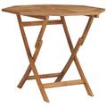 vidaXL Folding Patio Table 33.5 x33.5 x29.9 Solid Teak Wood