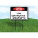 Notice Gift Certificates Great Gifts 18 in x24 in Yard Road Sign w/Stand Single Sided