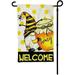 Summer Welcome Garden Flag Double Sided Bees Gnome Funny Gnome Garden Flags Banner Farmhouse Yard Flag Seasonal Holiday Outdoor Outside Decoration