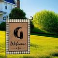 YCHII Monogram Letter K Garden Flag Personalized Welcome Garden Flag Custom Garden Flags Double Sided for Farmhouse Yard Outdoor Decoration