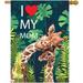 YCHII Celebrate Mother s Day Welcome Garden Yard Flag Double Sided I Love My Mom Sign Decorative Garden Flag Banner for Outdoor Home Decor Party