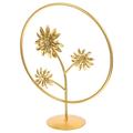 Gold Decor Desktop Art Ornament Metal Design Leaf Ornament Ornaments Leaf Sculpture Iron Office