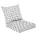 Outdoor Deep Seat Cushion Set 24 x 24 lace seamless pattern linear stars wide Traditional Background Deep Seat Back Cushion Fade Resistant Lounge Chair Sofa Cushion Patio Furniture Cushion