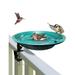 Deck Mounted Bird Bath for Outside Detachable Birdbath Bowl with Sturdy Clamp Easy Setup Outdoor Bird Feeder for Garden Patio Lawn Yard Decoration