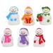 6 Pcs Decor Snowglobe Miniature Christmas Ornaments Tiny Snowman Christmas Micro Landscape Snowball Desktop Resin