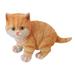 Resin Kitten Ornament for Outdoor Garden Decor - Durable Weather-Resistant Cat Statues Realistic Furry Animal Design Ideal for Lawn Patio Home Decoration 21x11x15.5cm