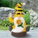 11.8 inch Solar Gnome AIF4 Lights Sculptures & Statues Decorations Outdoor Resin Summer Bee Gnome with Sunflower Light Cute Gnomes Clearance Patio Lawn Yard Garden Art Decor gifts mom