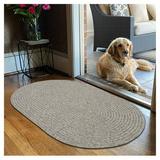 Homespice - Slate Solid Silver Rug Perfect Small Braided Rugs to Use as Accent Rugs for Living Room and Patio - Tightly Stitched to Last Long - Waterproof and Stain-Resistant Oval 20x30 Inches