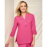 Blair Women's Easy Breezy Crochet Tunic - Pink - XL - Misses