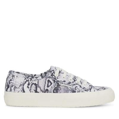 Superga 2750 Animal Print - White Avorio/navy Snake Trainers