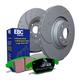 EBC Brakes Turbo Groove Discs and Greenstuff Pads Kit - Rear Solid, 291mm x 10mm