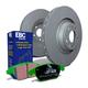 EBC Brakes OE Replacement Discs and Greenstuff Pads Kit - Rear - Solid 266x9mm