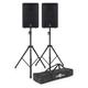 Yamaha DBR10 10 Active PA Speaker Pair with Speaker Stands