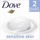 Dove Pure & Sensitive hypoallergenic with Â¼ moisturising cream Beauty Bar soap for softer, smoother, healthier-looking skin 2 x...