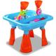 (Blue) The Magic Toy Shop 23pc Sand & Water Table Set | Outdoor Play Table & Sand Toys