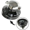 NEW WORLD Oven Knob 600SIDLM 444441153 Gas Hob Cooker Knob Control Switch (Black / Silver, Pack of 1)