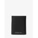Michael Kors Hudson Pebbled Leather Tri-Fold Wallet Black One Size