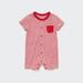Kid's Ribbed One Piece Outfit Short Sleeve | Red | Age 3-6M | UNIQLO US