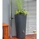 Small 150L RainBowl Flower Water Butts with Planter in Slate Grey