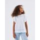 T-Shirt NAME IT "NKFFARIDE SS TOP NOOS" Gr. 104, weiß (bright white) Mädchen Shirts T-Shirts