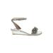 Badgley Mischka Sandals: Silver Shoes - Women's Size 6 1/2 - Open Toe