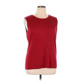 Calvin Klein Sweater Vest: Red Color Block Sweaters & Sweatshirts - Women's Size X-Large