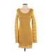 Threads 4 Thought Casual Dress - Sweater Dress: Yellow Marled Dresses - Women's Size Small