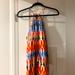 Athleta Dresses | Athleta Halter Ikat Blue Sunset Maxi Dress | Color: Blue | Size: M