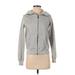 Abercrombie & Fitch Zip Up Hoodie: Gray Solid Tops - Women's Size X-Small