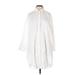 Zara Casual Dress - Shirtdress Collared 3/4 sleeves: White Print Dresses - Women's Size Small