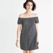 Madewell Dresses | Madewell Melody Striped Off The Shoulder Dress | Color: Blue/White | Size: Xxs