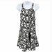 Free People Dresses | Free People Black And White Distressed Skater Dress W Pockets | Color: Black/White | Size: S