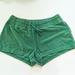 Burberry Shorts | Burberry London Velour Nova Check Trim Pull On Shorts Drawstring Green Medium M | Color: Green | Size: M