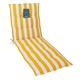 LILENO HOME Sun Lounger Cushion in Block Stripes Yellow [Set of 1 - Wheeled Lounger] - Garden Lounger Cushion Perfect for Beach Lounger - Cushion for Garden Lounger (188 x 60 x 5 cm)
