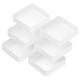 6 Pcs Stackable Drawer Organizer Set, 6.6" X 6.6" Square Plastic Vanity Drawer Organizers and Storage Bins, Desk Drawer Organizer Trays for Makeup, Bathroom Countertop, Office Drawer Divider, White